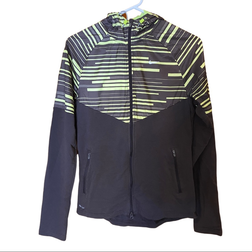 Dark Brown Nike Dri-Fit Two Way Zip Jacket